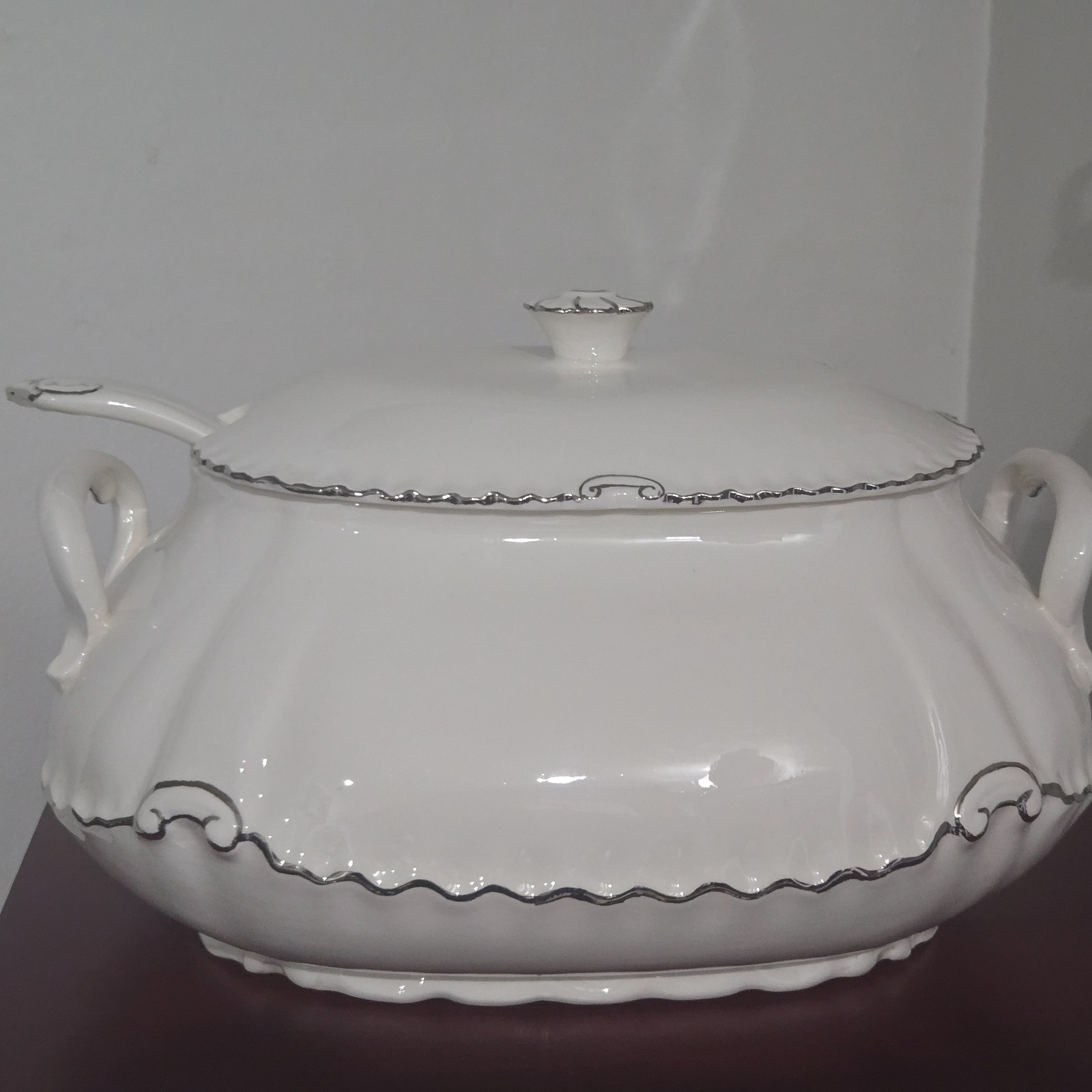 Vintage White Tureen with Lid