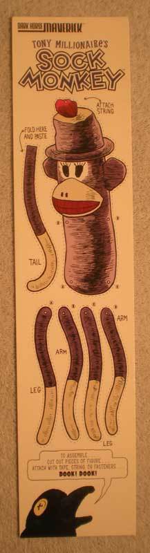 TONY MILLIONAIRE \'S SOCK MONKEY Promo, 1999, Unused, more in our store TONY MILLIONAIRE \'S SOCK MONKEY Promo, 1999, Unused, more in our store