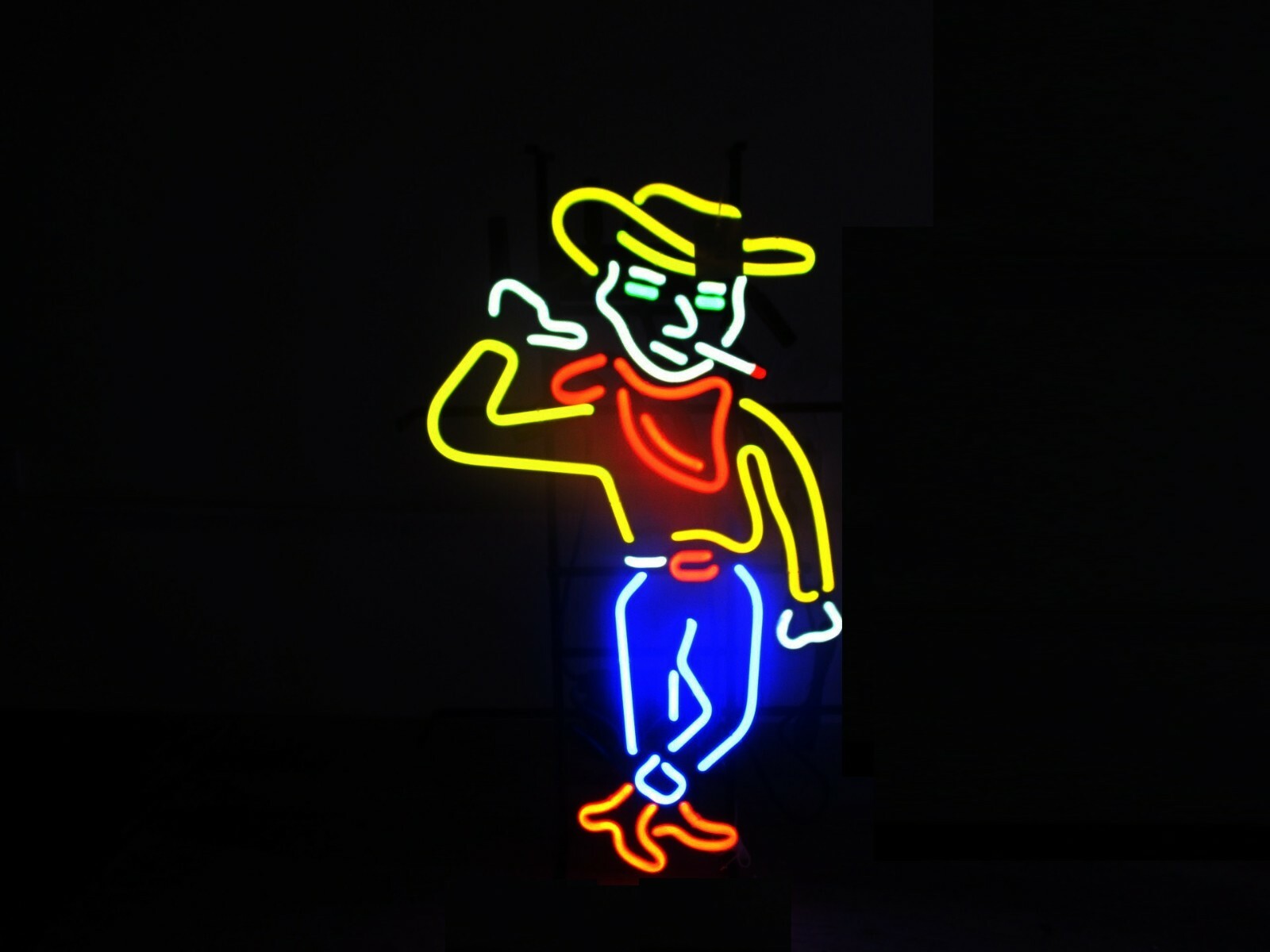 New Las Vegas Cowboy Logo Light Beer Bar Neon Light Sign 24\