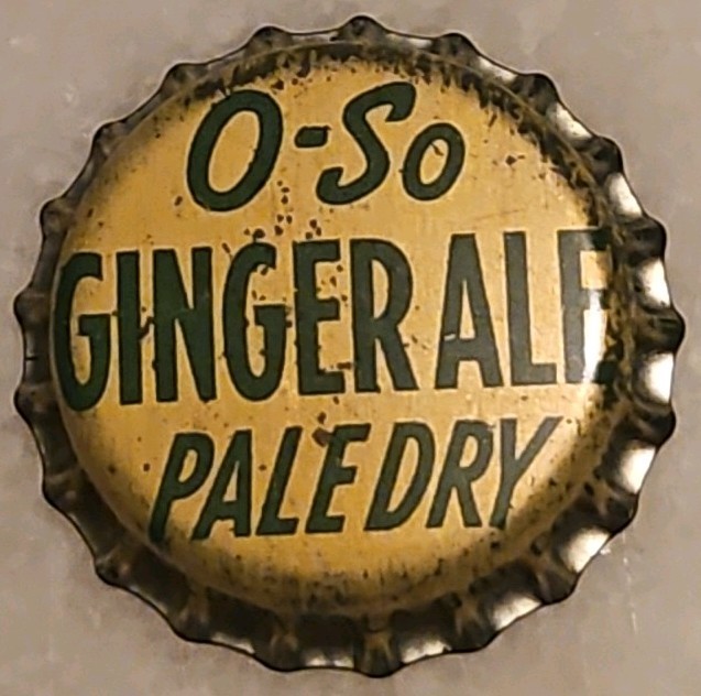 Vintage O-So Pale Dry Ginger Ale Bottle Cap Crown Unused Des Moines Iowa