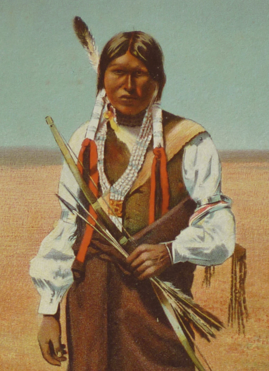 EXRARE 1891 CHROMOLITHOGRAPH OF A SOUTHERN UTE PRINTED IN DENVER COLORADO