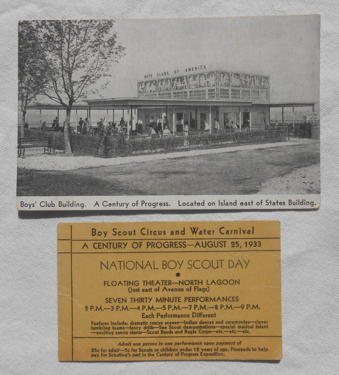 A Century of Progress National Boy Scout Day Circus Carnival Floating Theater
