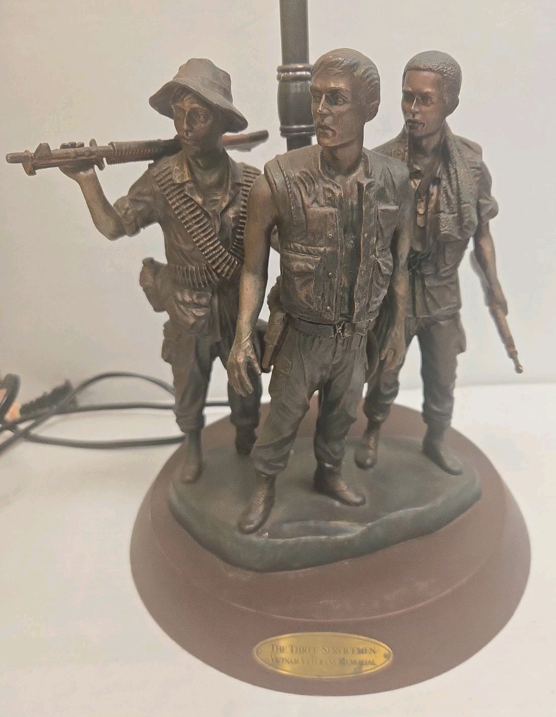 Franklin Mint Frederick Hart 3 Soldiers Vietnam Memorial Sculpture 8.5” Lamp Franklin Mint Frederick Hart 3 Soldiers Vietnam Memorial Sculpture 8.5” Lamp