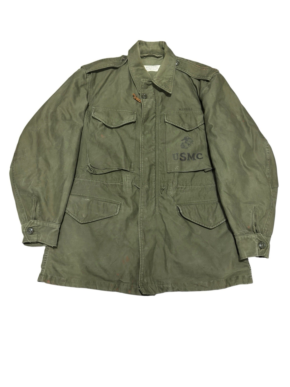 Vintage M-1951 Field Jacket USMC Korean War Small Reg 50s OG-107
