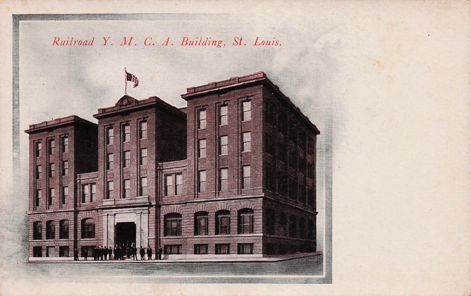 St Louis MO Missouri Railroad YMCA now Drury Inn near Train Depot Postcard F40