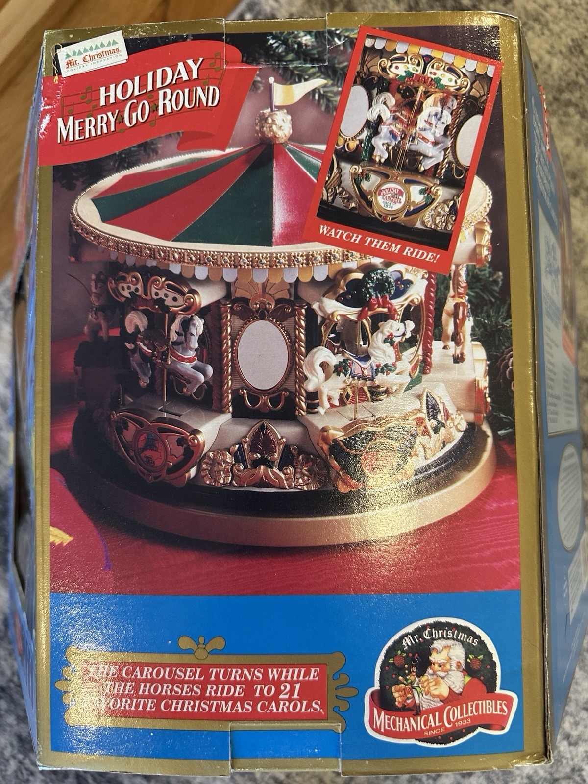 Vintage Village Holiday Carousel 1994 - New in box never opened - Plays 21 songs