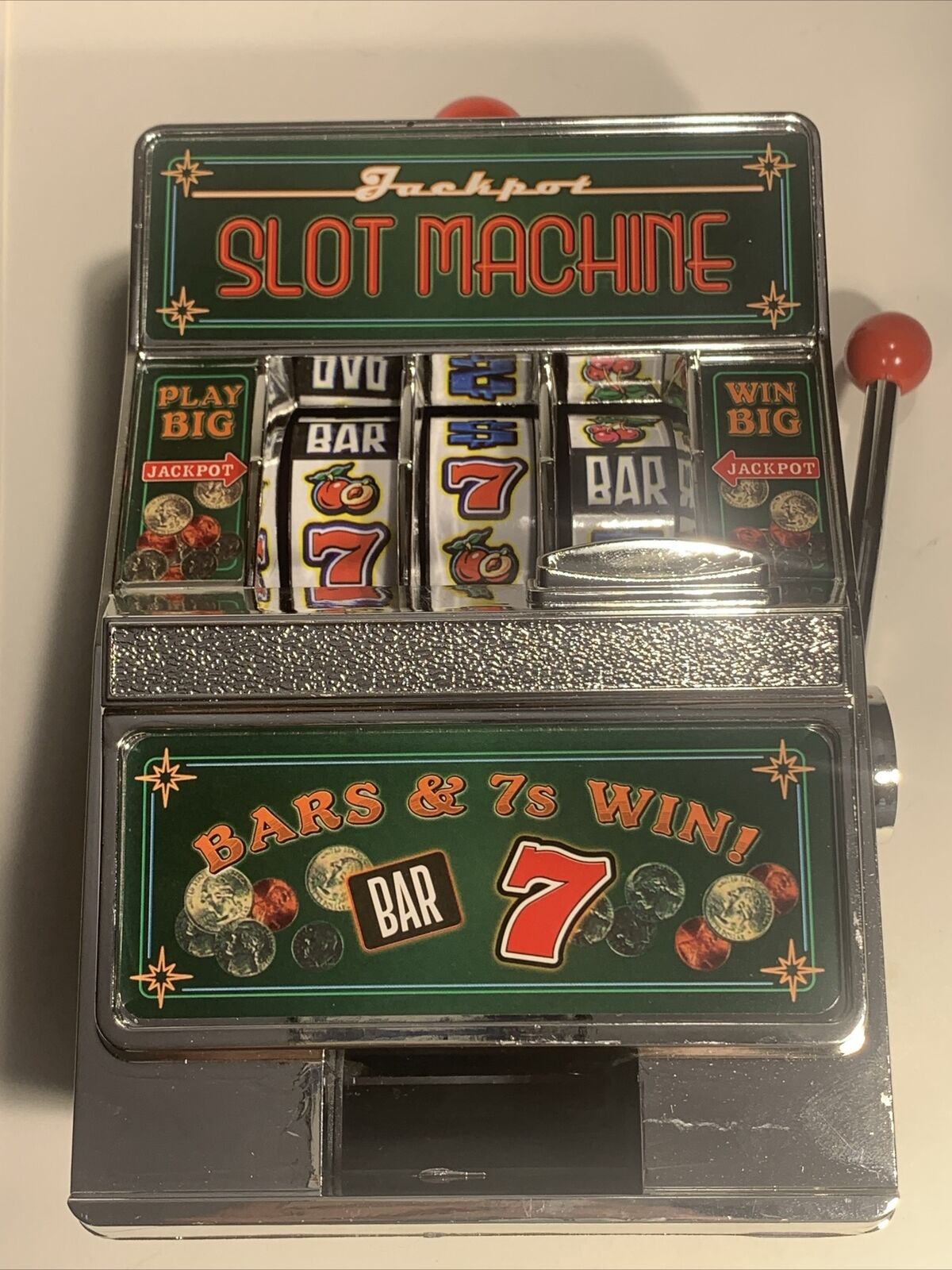 Wembley WEMCO Mini Savings Bank Slot Machine (TESTED LIGHTS SOUNDS WHEELS 100%)