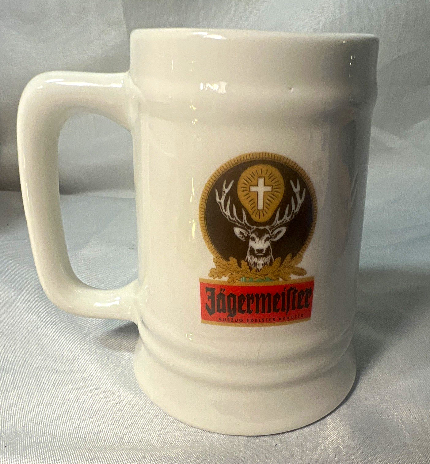 Jagermeister Jagerfest “A New Millennium” 1999-2000 White Beer Mug Stein