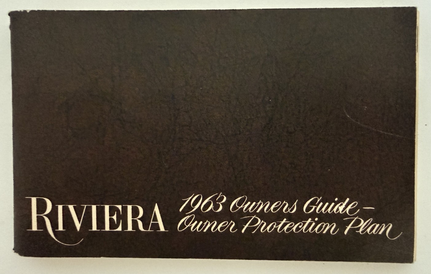 Original 1963 Buick Riviera Owner\'s Manual Guide Protection Plan NICE