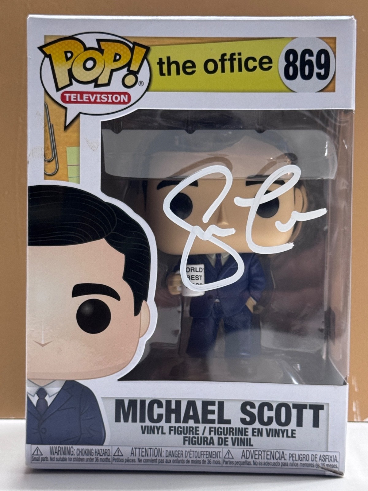 SIGNED Funko Pop THE OFFICE - MICHAEL SCOTT #869 COA AUTHENTICATED pin SIGNED Funko Pop THE OFFICE - MICHAEL SCOTT #869 COA AUTHENTICATED pin