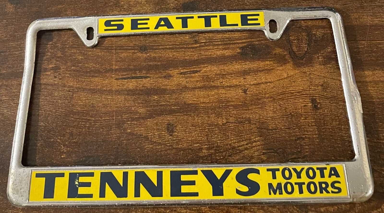Tenney\'s Toyota Motors Dealership Booster License Plate Frame Seattle WA Dealer