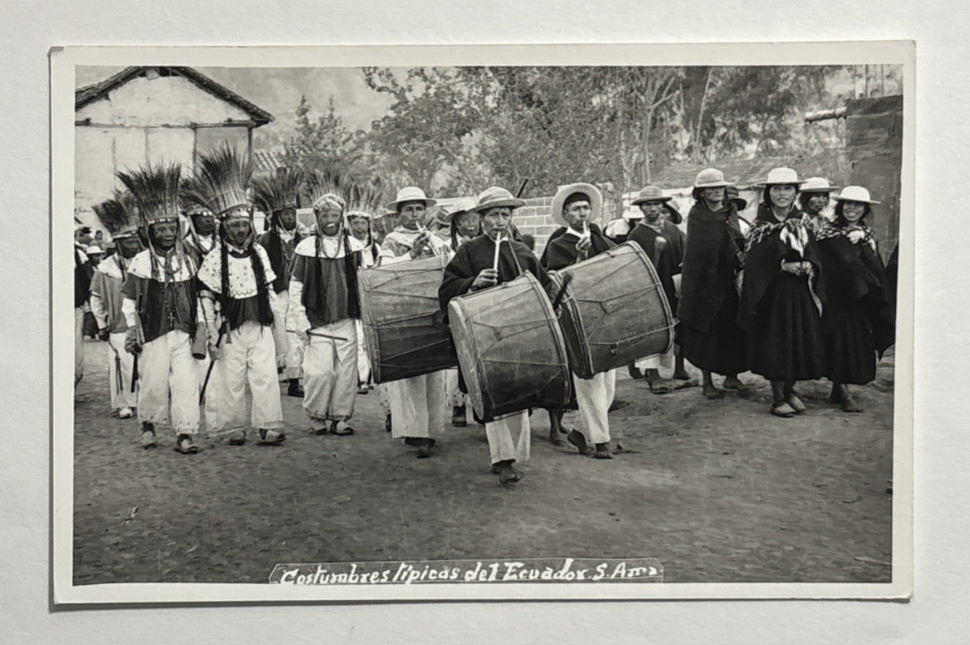 Costumbres tipicas del Ecuador South America Real Photo Postcard RPPC Unposted