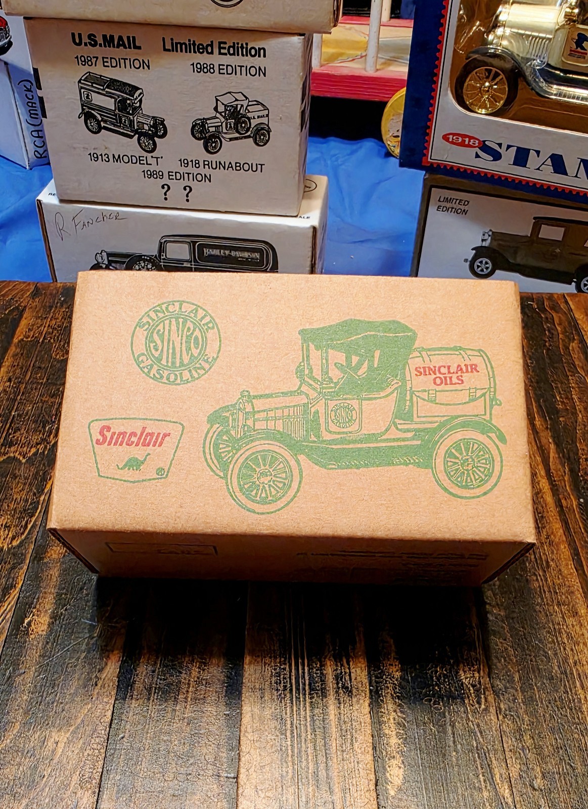 Vintage Sinclair Gasoline 1918 Barrel Bank Ertl Die-Cast Bank 75th Anniversary 