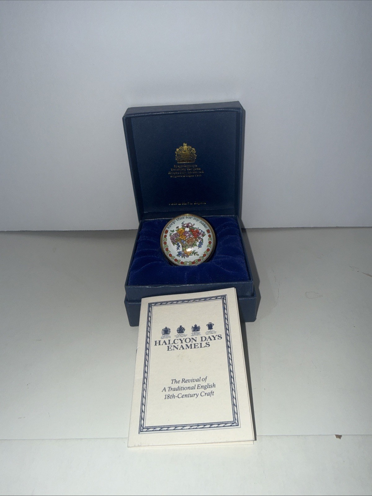 Halcyon Days “ Keep This For My Sake”Enamel Box - Vintage