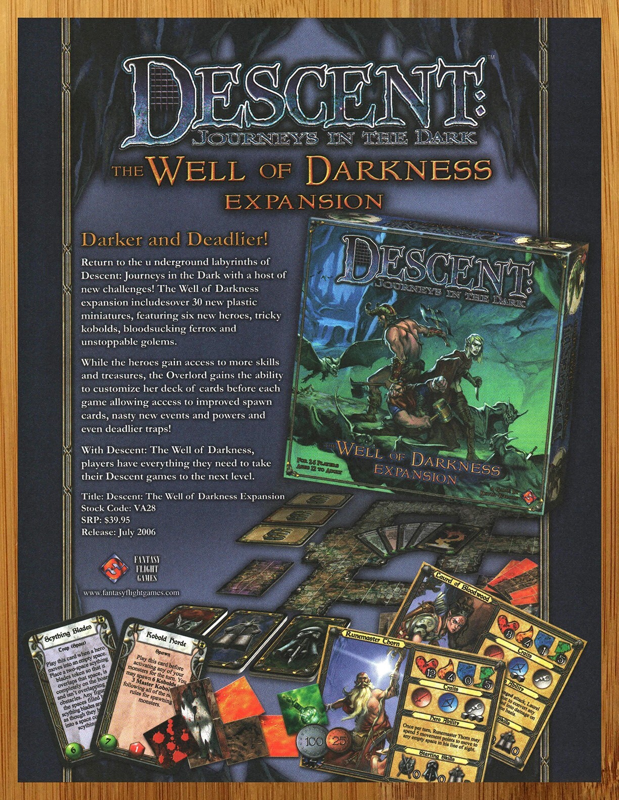 2006 Descent Journeys in the Dark Well of Darkness Print Ad/Poster Game Wall Art