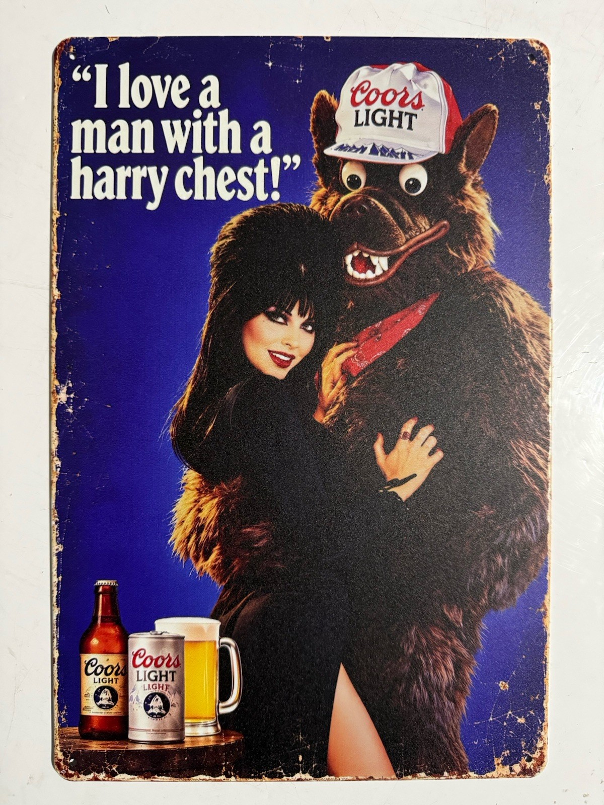 Coors Light Beer Elvira Sign Mistress of The Dark Halloween Cassandra Peterson