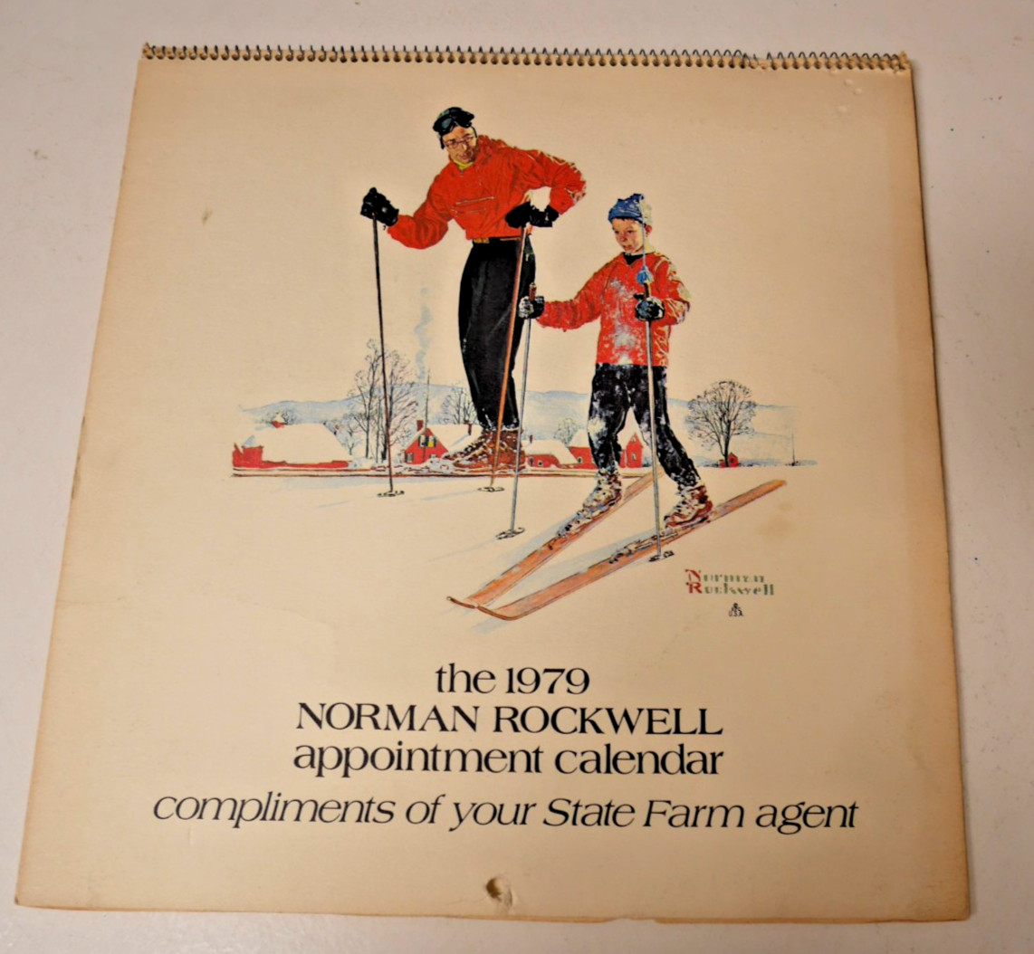 Vintage 1979 Norman Rockwell Calendar State Farm