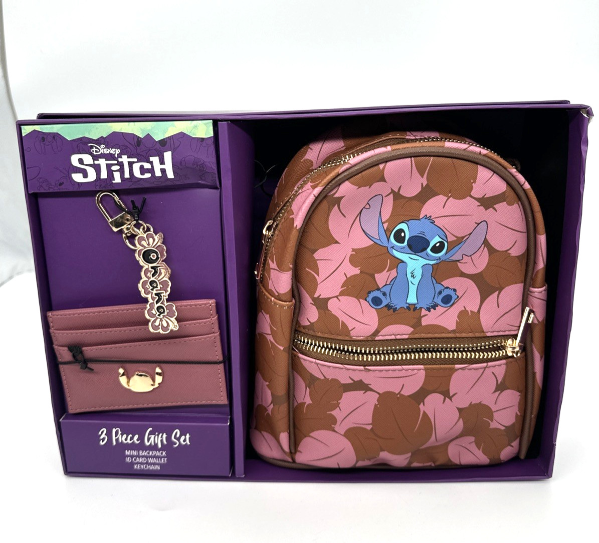 Disney Stitch 3 Piece Gift Set Mini Backpack ID Card Wallet, Keychain NEW Movie Disney Stitch 3 Piece Gift Set Mini Backpack ID Card Wallet, Keychain NEW Movie
