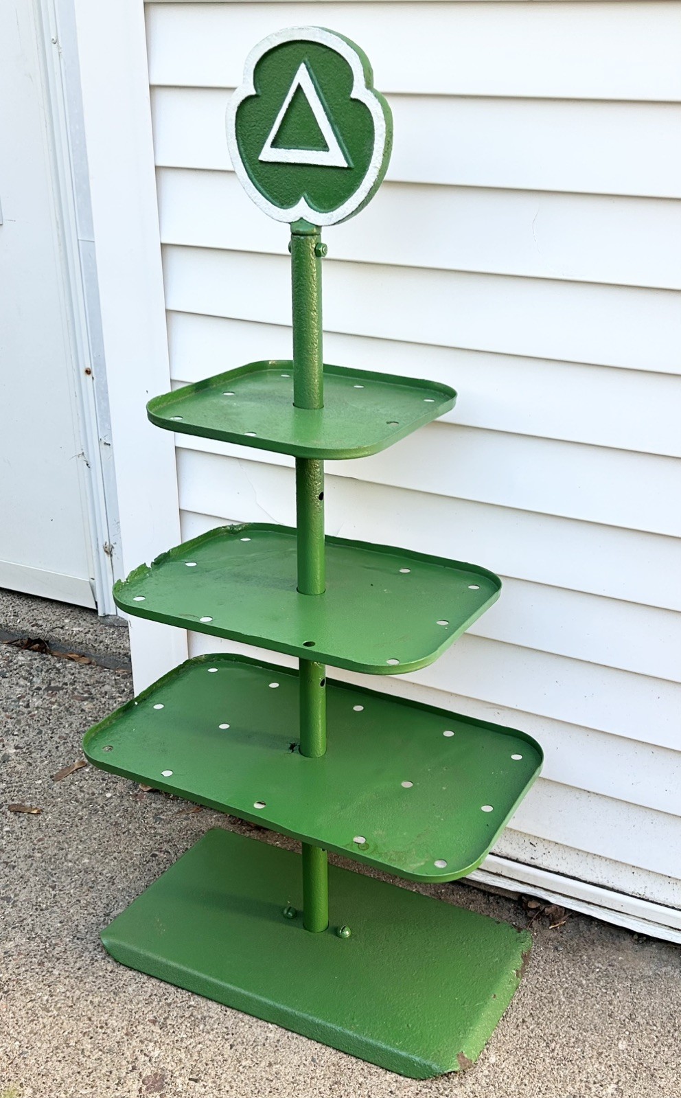 RARE Vintage Cities Service Gas Staion Oil Can Metal Counter Display Rack 1940s