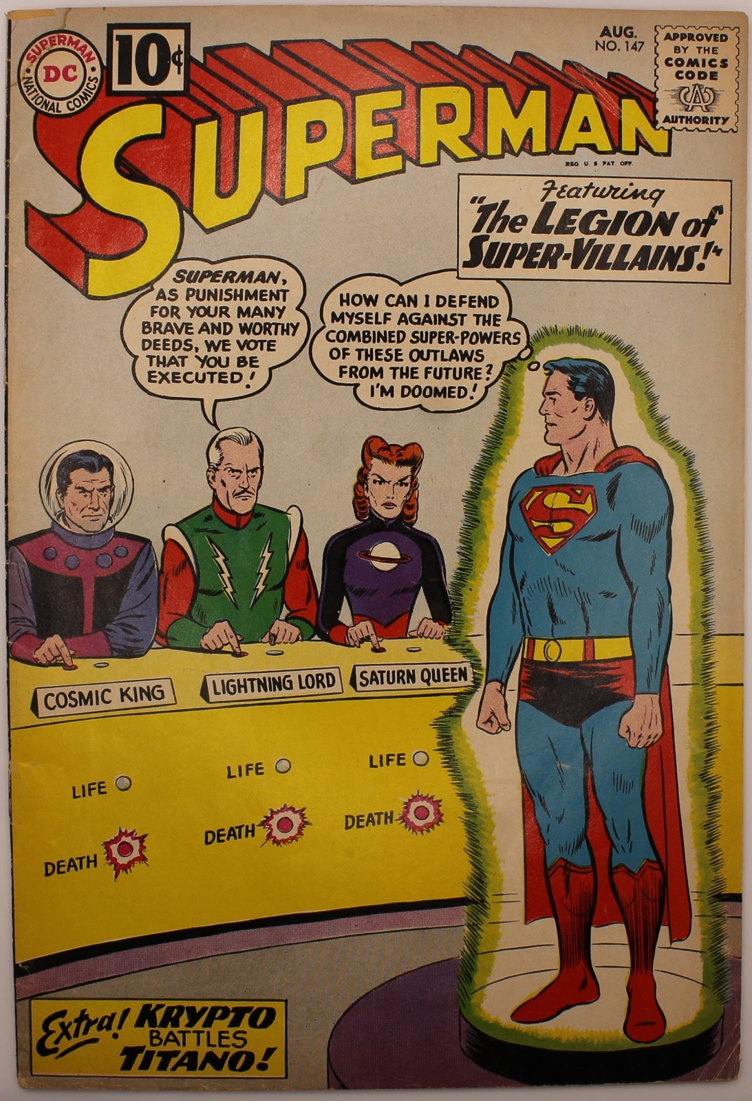 Superman #147 (DC Comics August 1961) VG+ 4.5