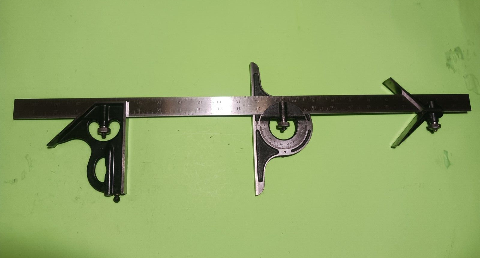 Vtge Lufkin Combination Square 5pcs Head,protractor,center Head,24\