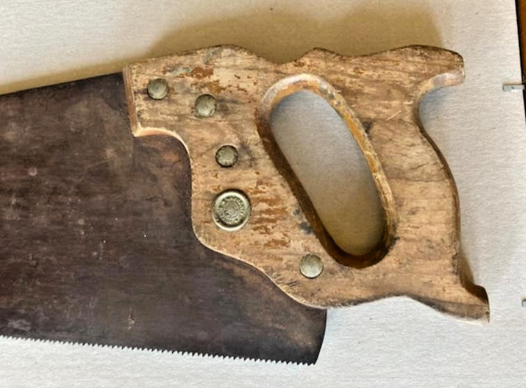 Hand  Saw Vintage Superior Warranted   29 inches 4 screws  HAND SAW