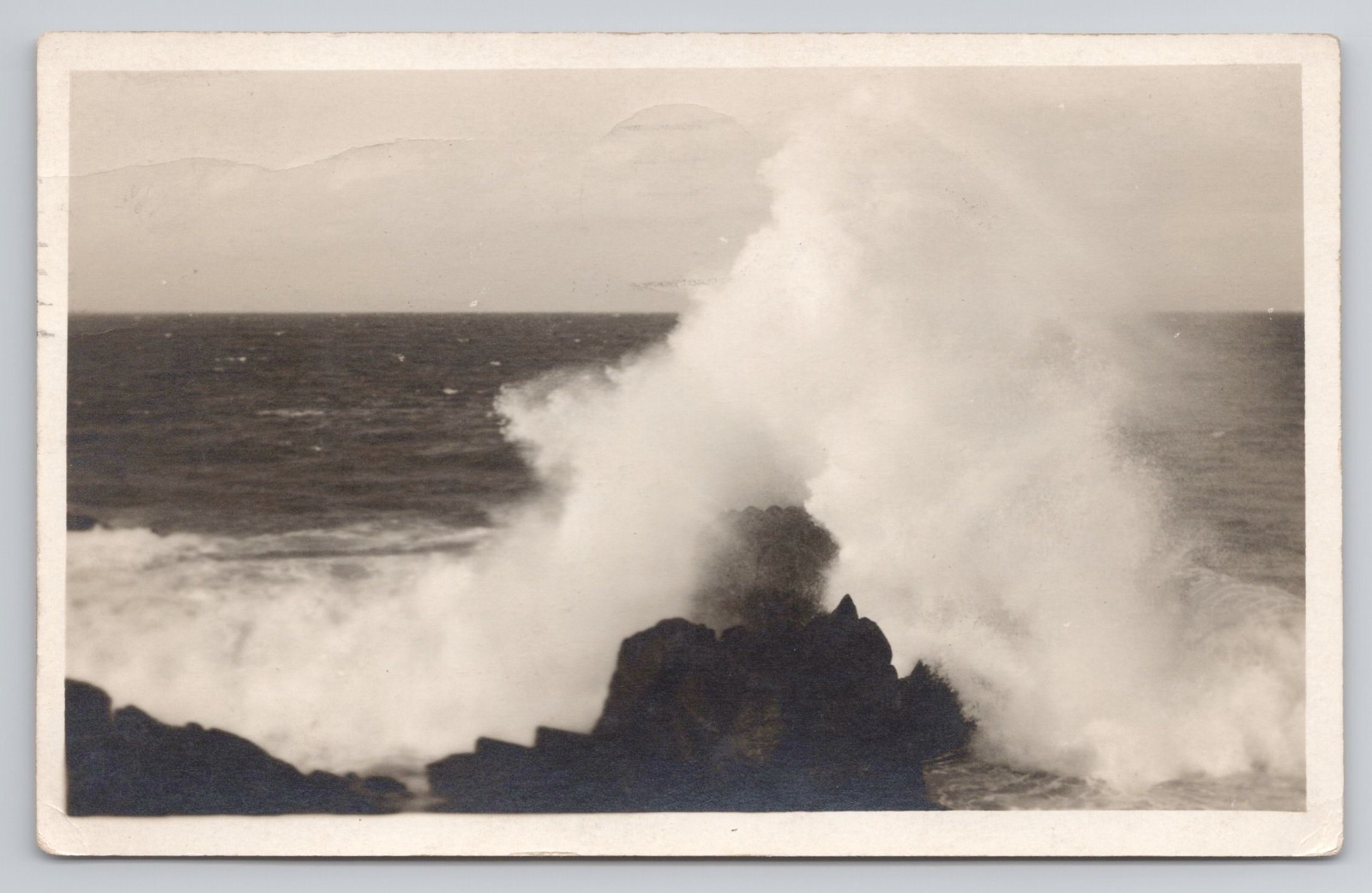 Crashing Waves Ocean Sea Landscape 1919 RPPC Real Photo Postcard Crashing Waves Ocean Sea Landscape 1919 RPPC Real Photo Postcard