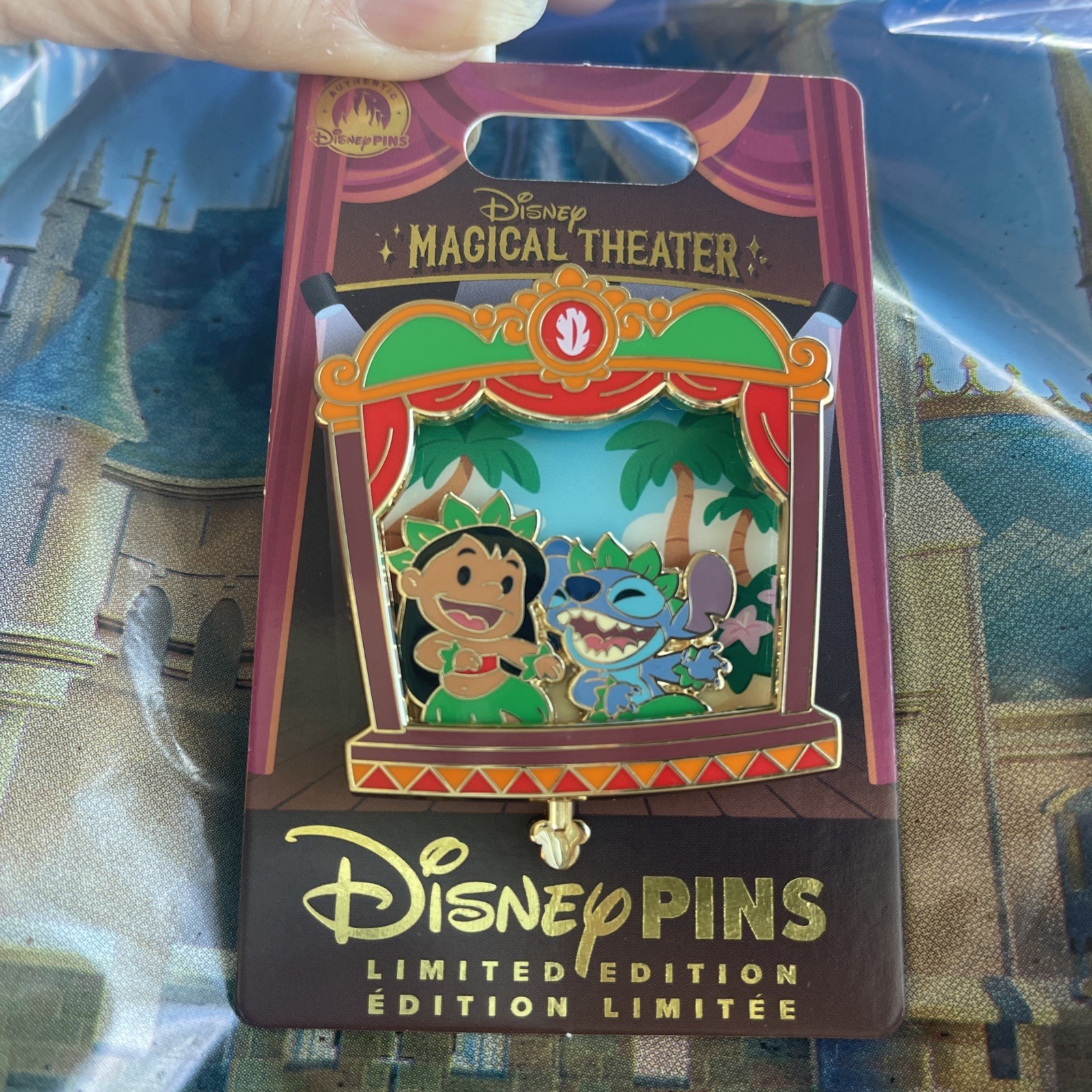 Disney Parks 2026 Magical Theater Lilo And Stitch Slider LE Pin New