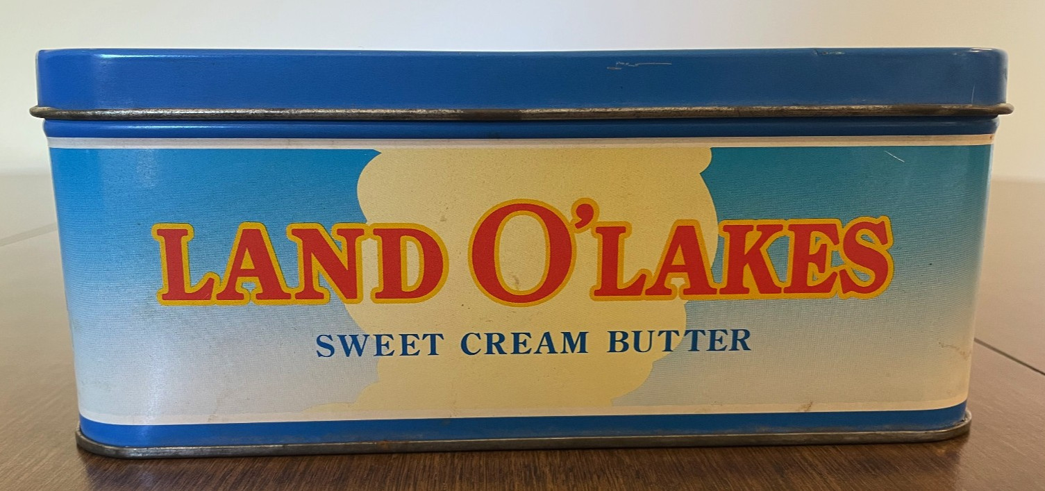 Vintage Tin Land O’ Lakes Sweet Cream Butter Advertising 75th Anniversary 1996