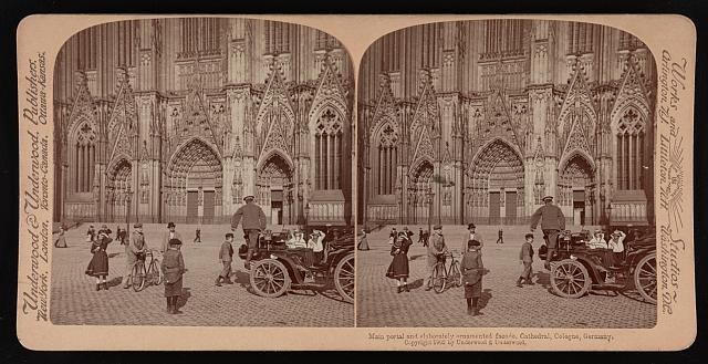 Cologne Germany 1900s Cologne Cathedral Main Portal Facade Stereoview