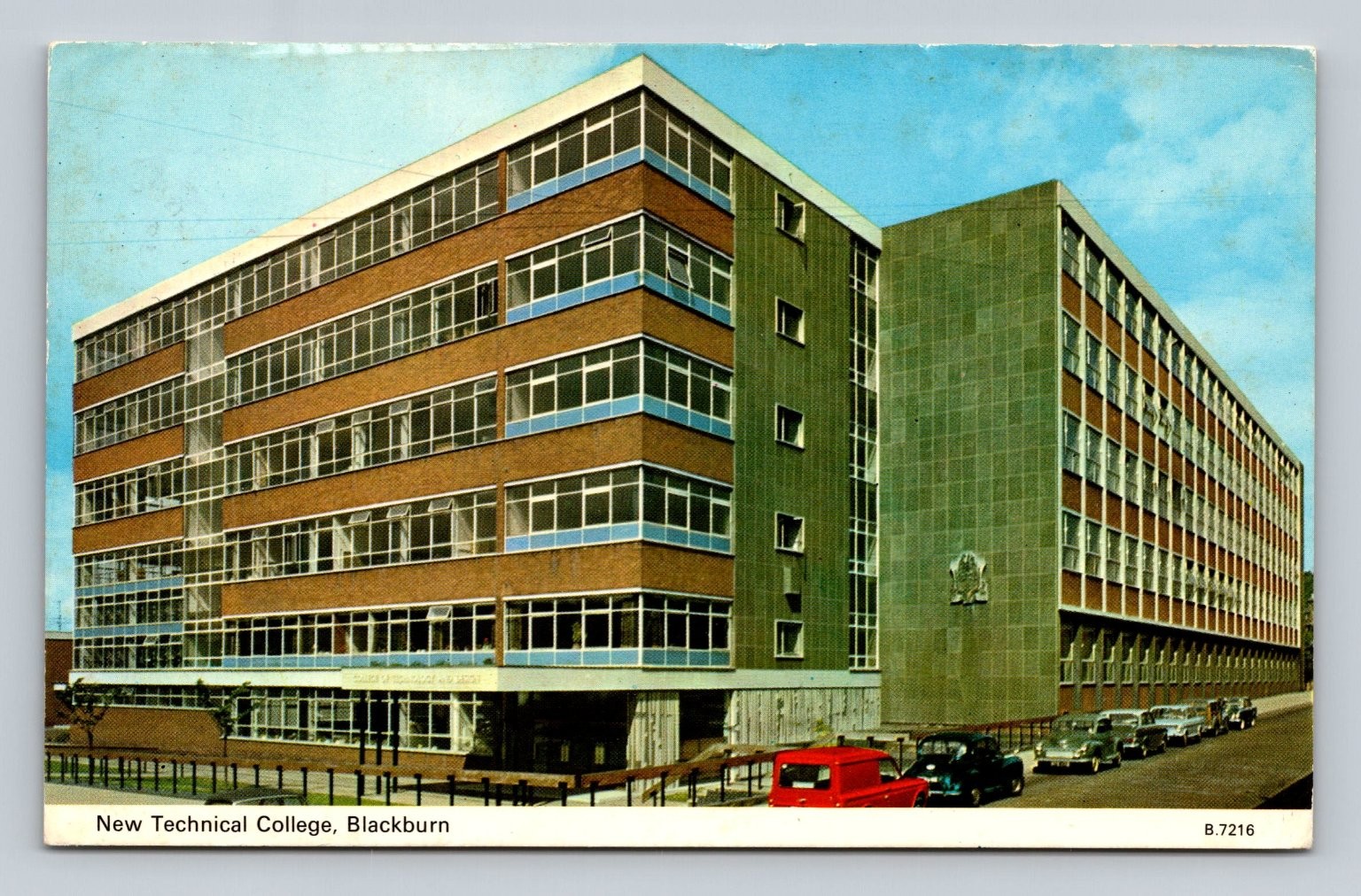 Vintage New Technical College Blackburn Postcard 1972 UK Building