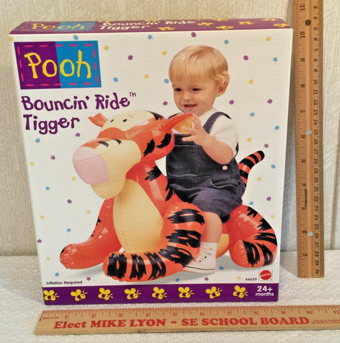 Vtg Mattel Winnie The Pooh Bouncin' Ride Tigger Inflatable - NEW/ SEALED   (J68)