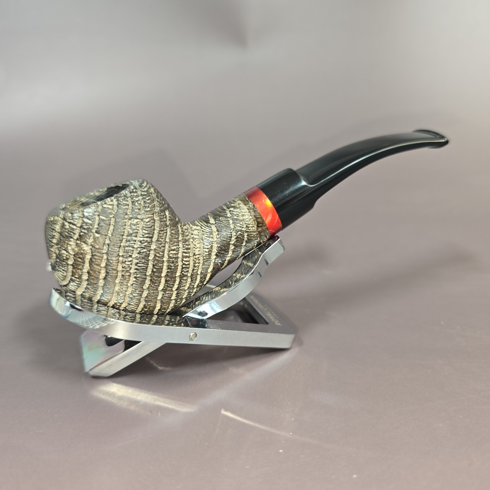 Riccardo Rufinelli Sandblasted Estate Briar Pipe Unsmoked