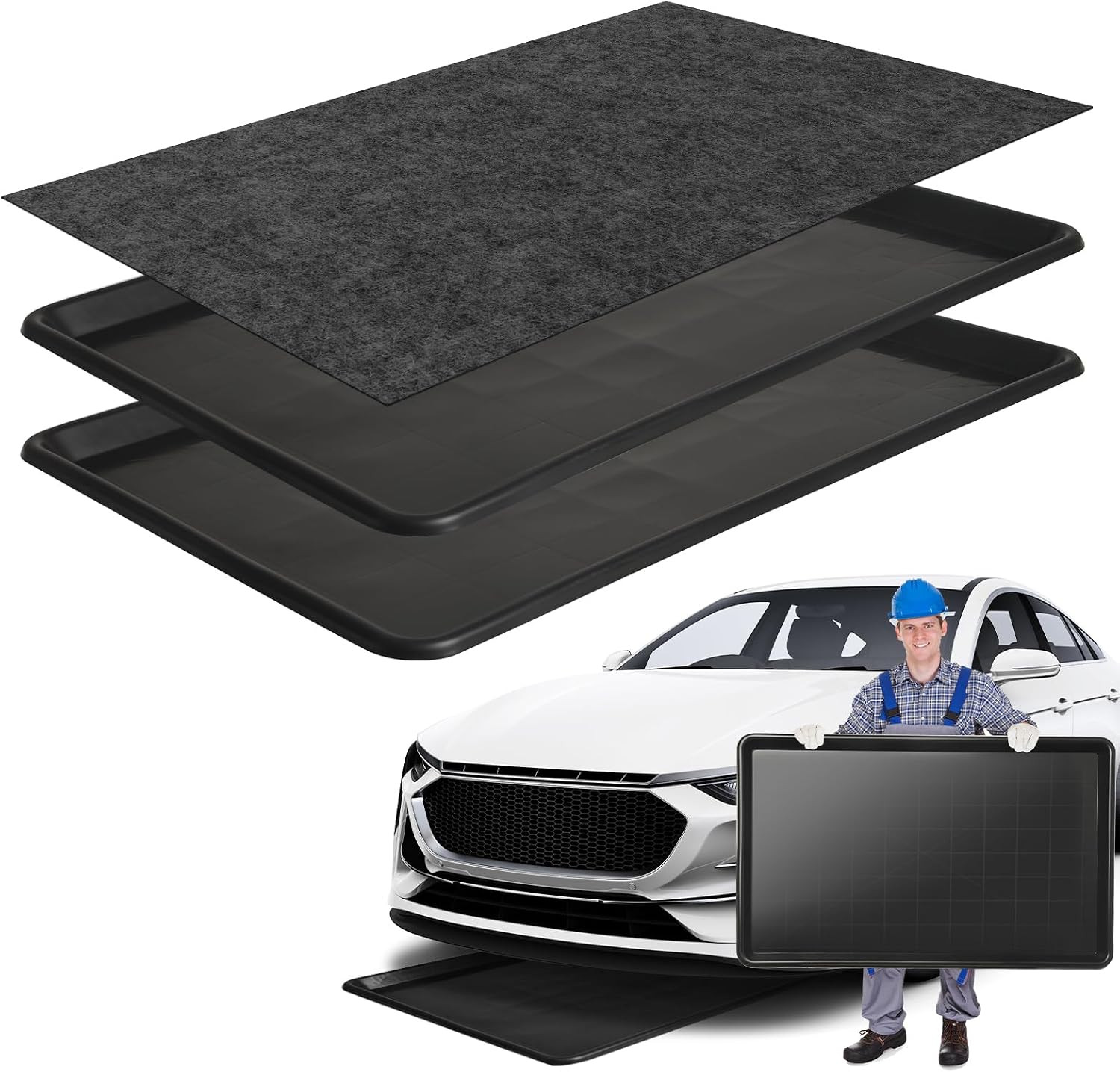 2-Pack Oil Drip Pan for under Car – 35.4\