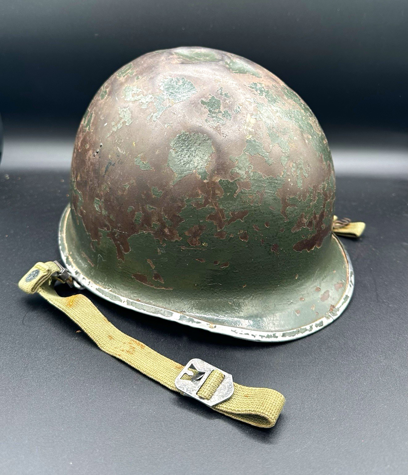 Original WWII US M1 Helmet Front Seam Complete WW2 FSSB M1 with liner 1943 S