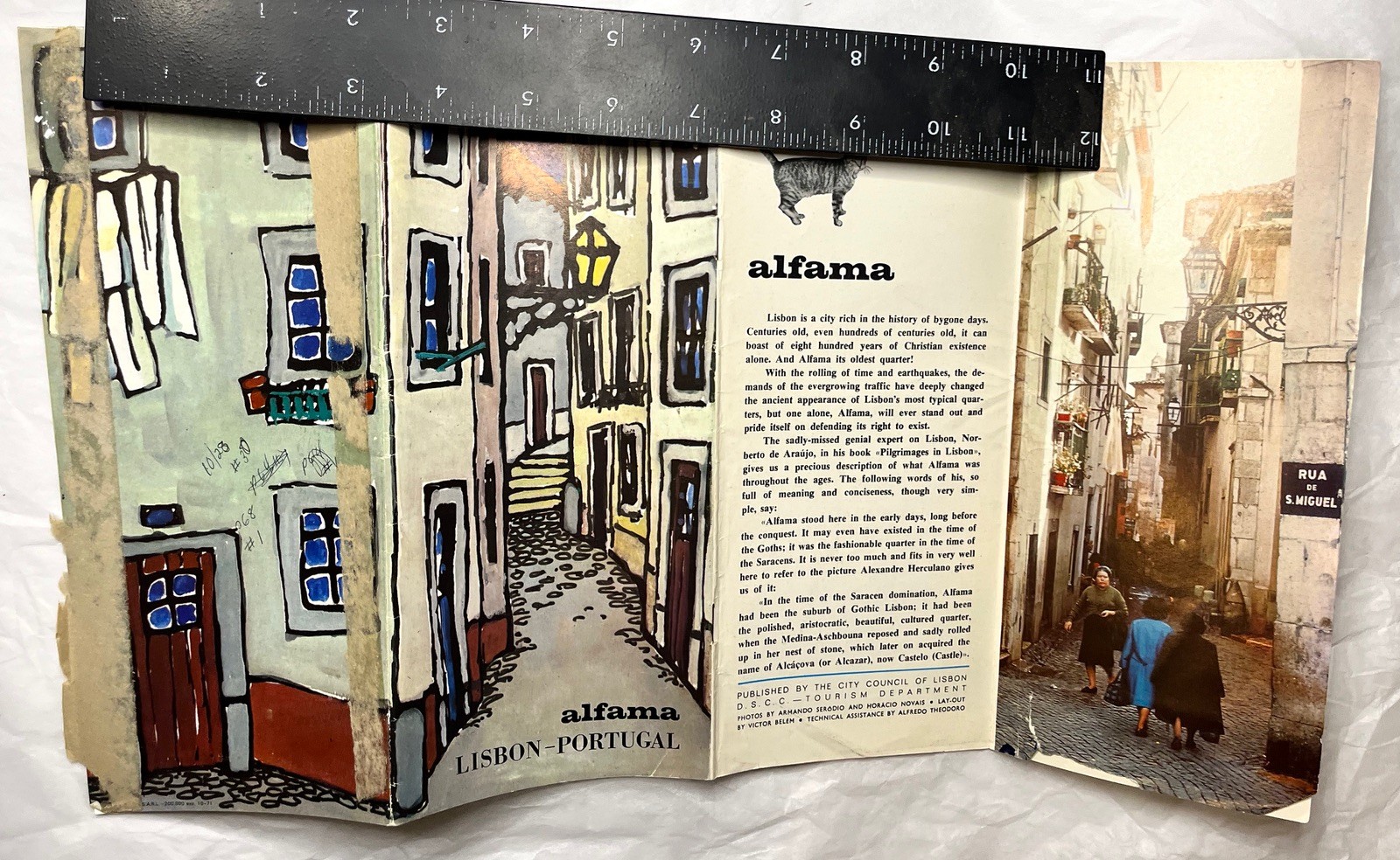 Vintage Lisbon, Portugal, The Alfama Travel Tourist Brochure 1970s