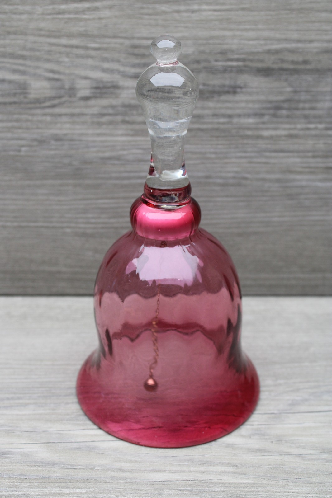 Large Pilgrim Cranberry Glass Bell 7.5\