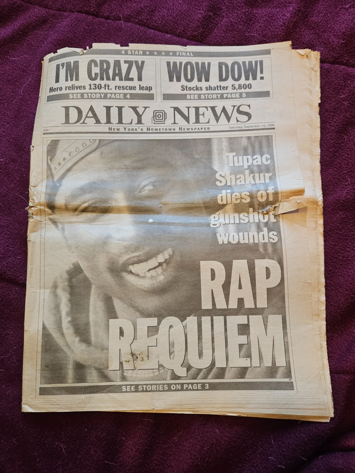 tupac shakur death daily news