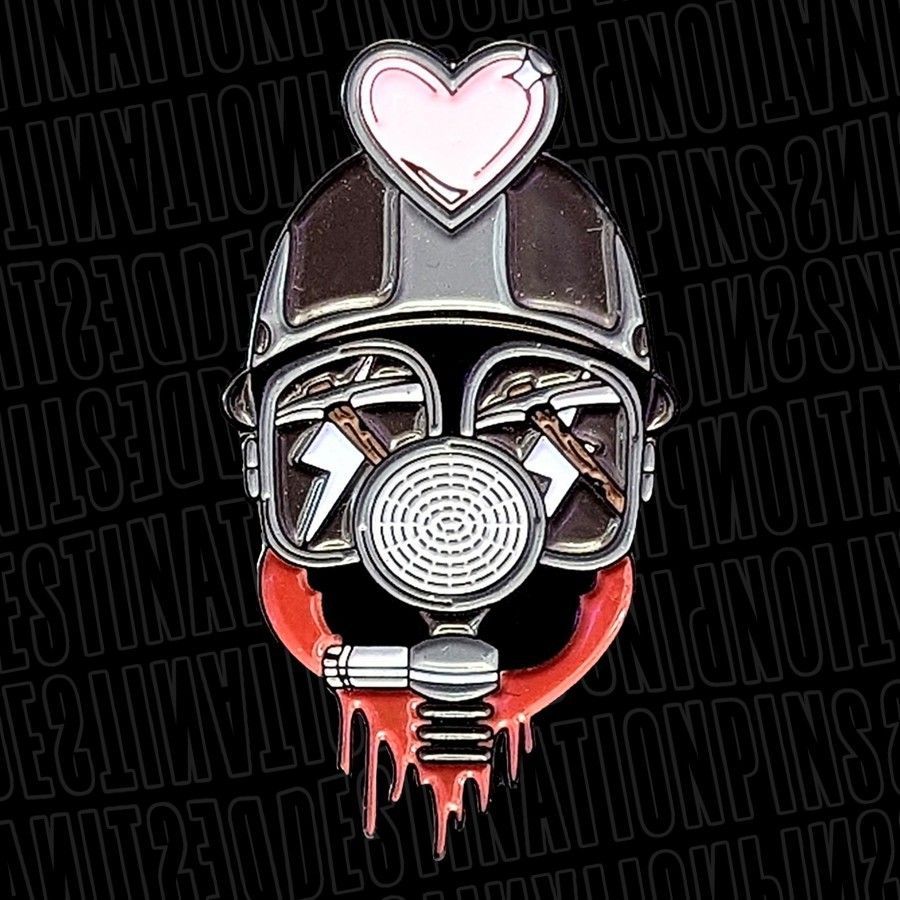 My bloody Valentine ( 1981 ) Gas mask 80s slasher horror enamel pin