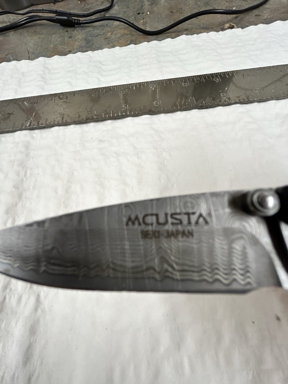 Mcusta  Shinra Damascus Blade Folding Knfe