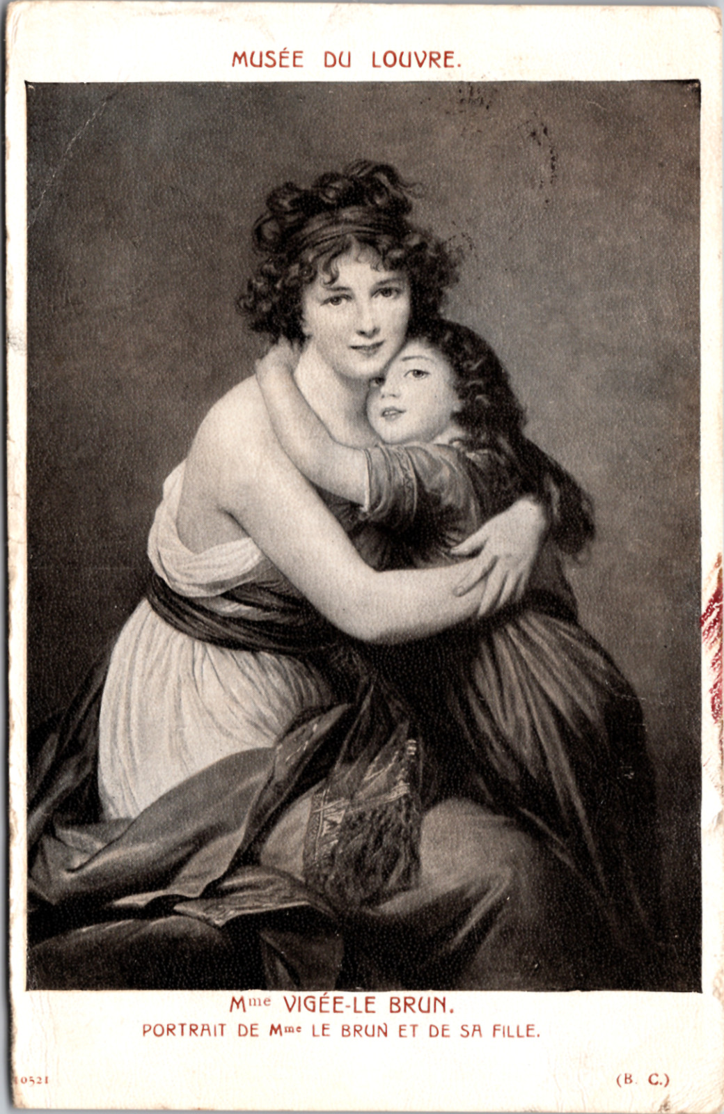 Madame Vigée Le Brun et sa fille musée du Louvre Paris France Postcard