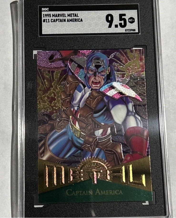 1995 Fleer Marvel Metal Captain America #11 SGC 9.5 - Pop 1 Captain America RARE