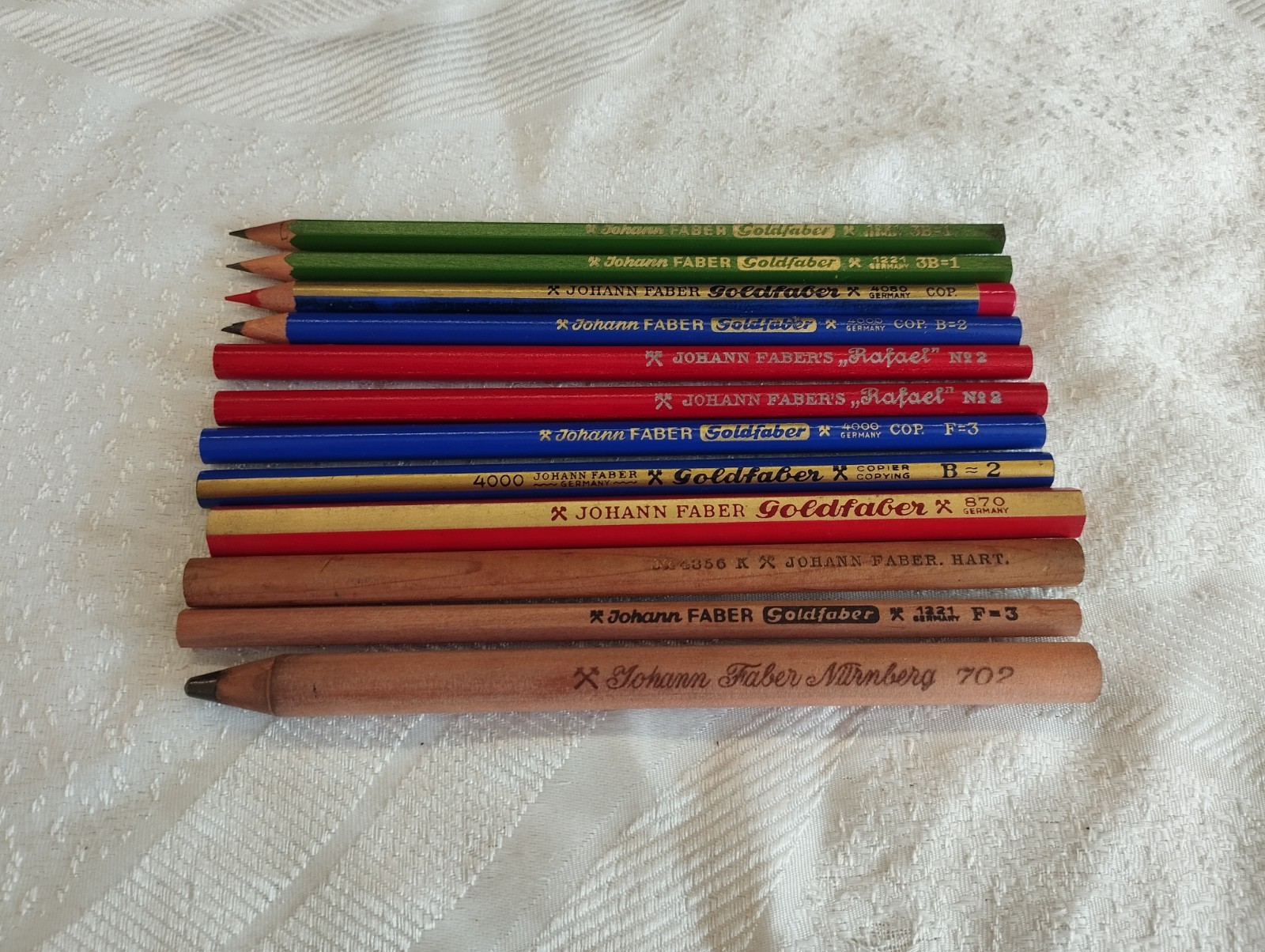 12 VINTAGE JOHANN FABER-  PENCILS -GERMANY -RARE