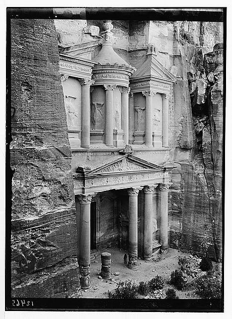 Photo:Petra. The Khazne. Side view fr[om] S.E.