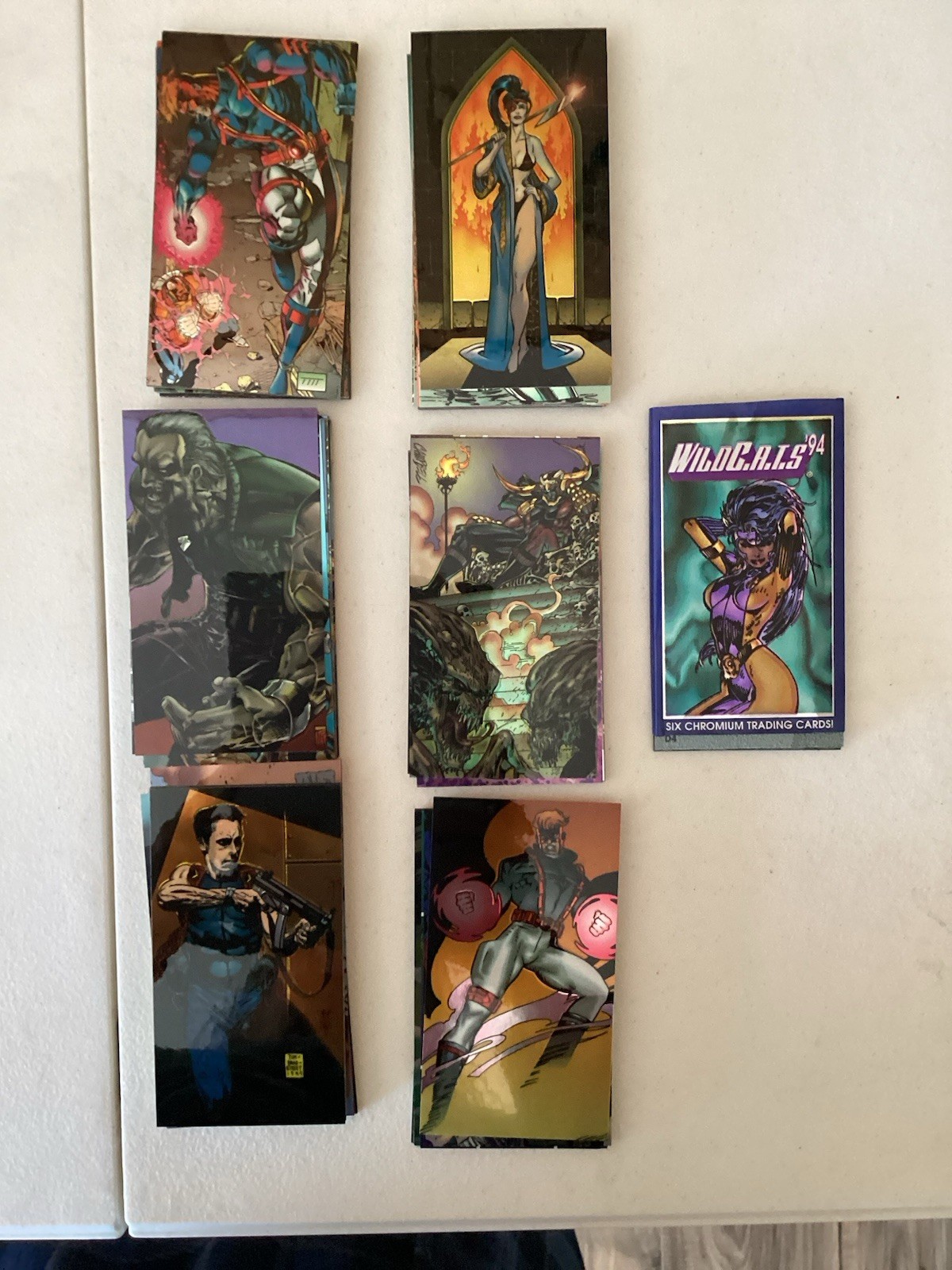 1994 WILDSTORM WILDCATS ALL-CHROMIUM WIDEVISION BASE 96 CARD SET + 6 INSERTS