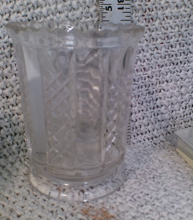 Vintage Early American Pressed Glass (EAPG) item, spooner/small vase approx.4.5\