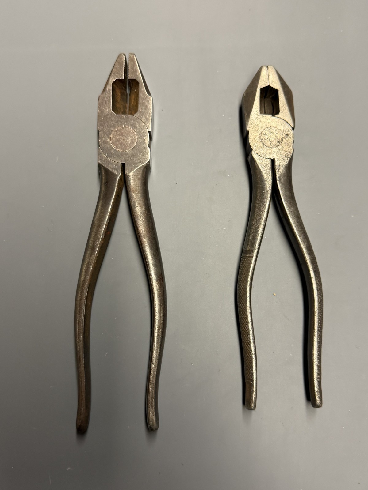 Vintage (2) Piece Lineman Electrician Pliers - (P)