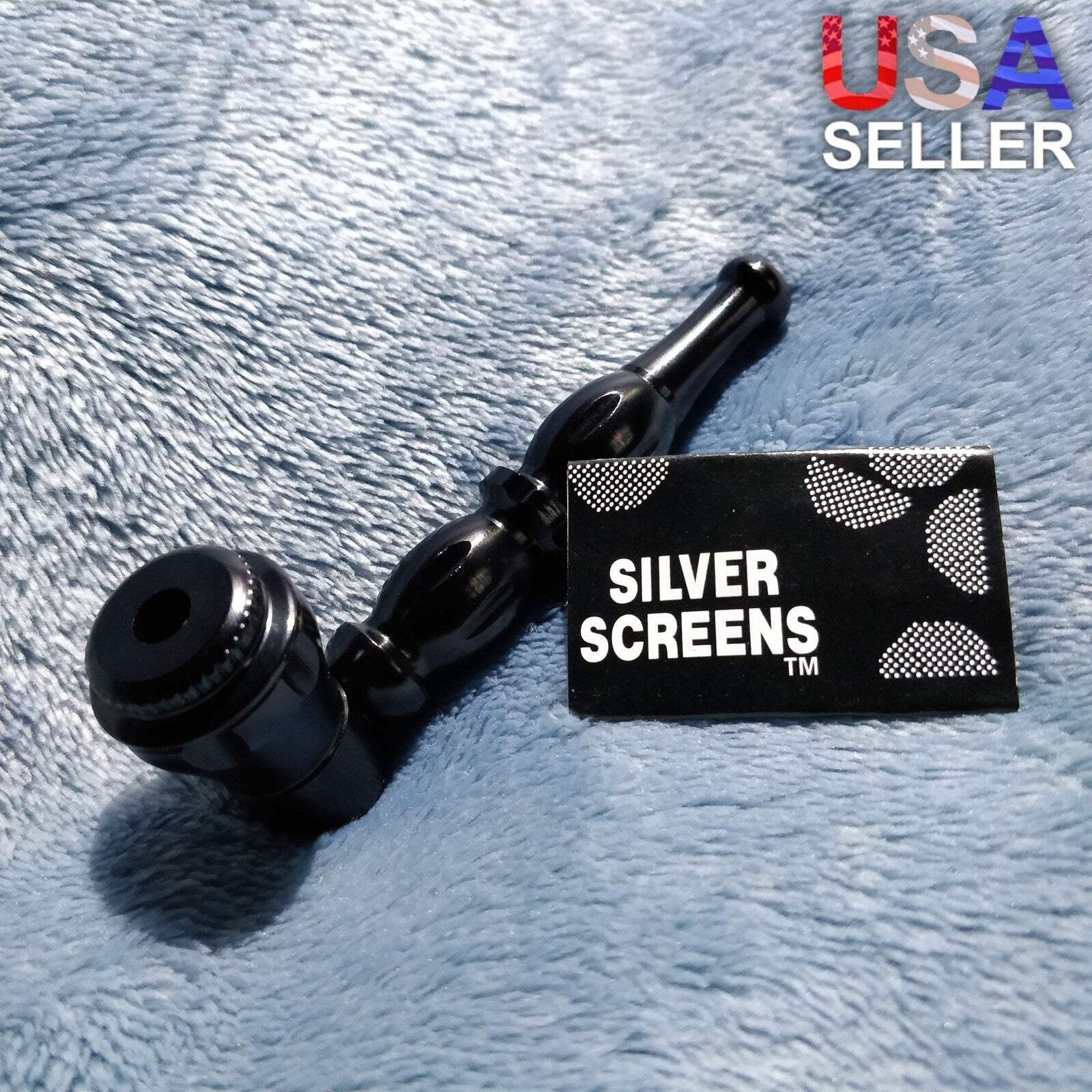 NEW Small Black Stylish Smoking Pipe Tobacco Herb Portable Metal Pocket Size