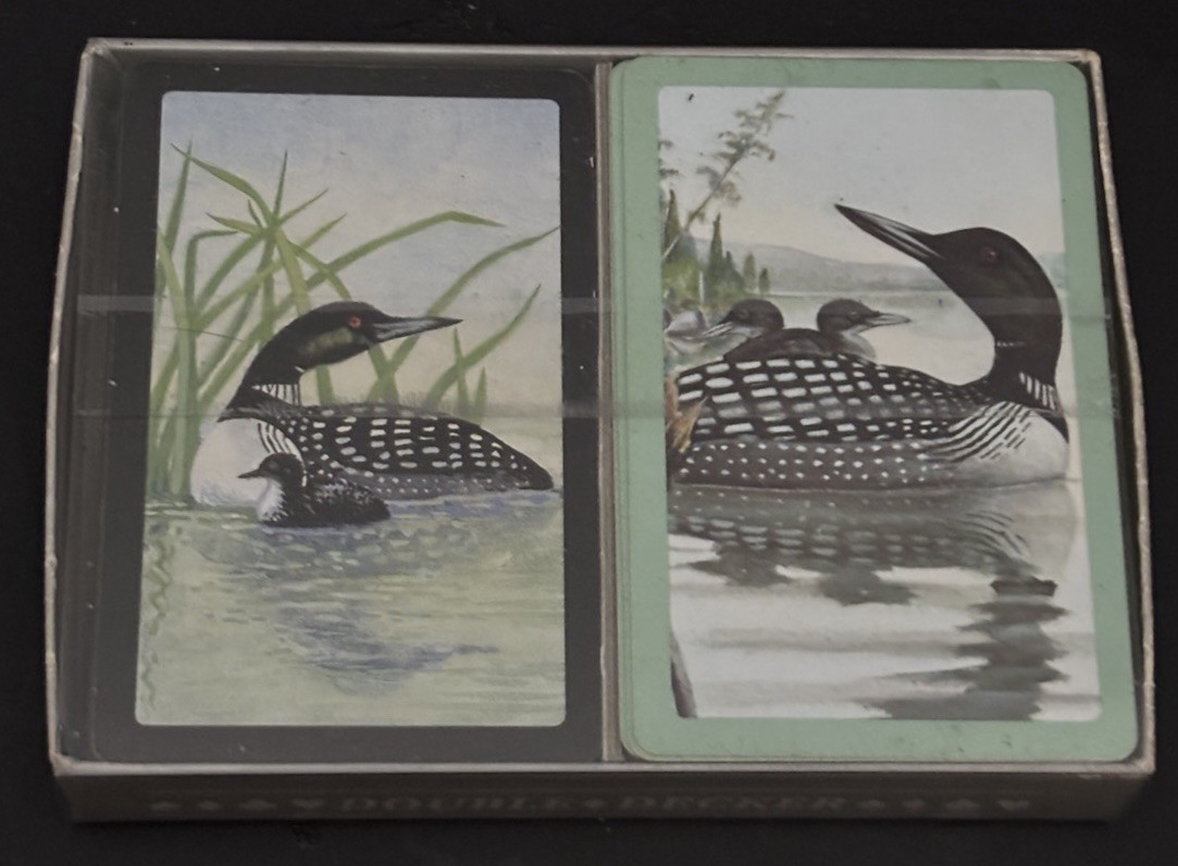 Vtg Canada Cape Shore Line Playing Cards Loons Chicks Birds 2 Decks No Jokers