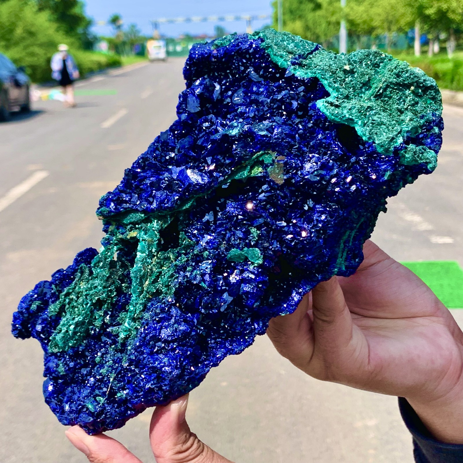 4.8LB BEST Natural Azurite/Malachite crystal minerals specimens